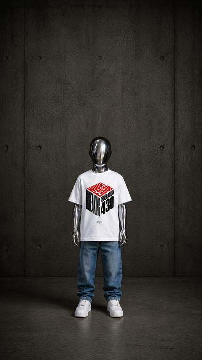 BREAKING ( Pré-commande) T-shirt unisexe enfant blanc/noir