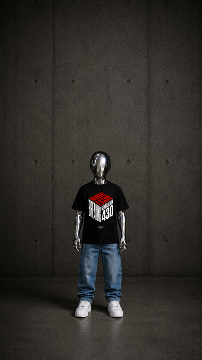 BREAKING ( Pré-commande) T-shirt unisexe enfant blanc/noir