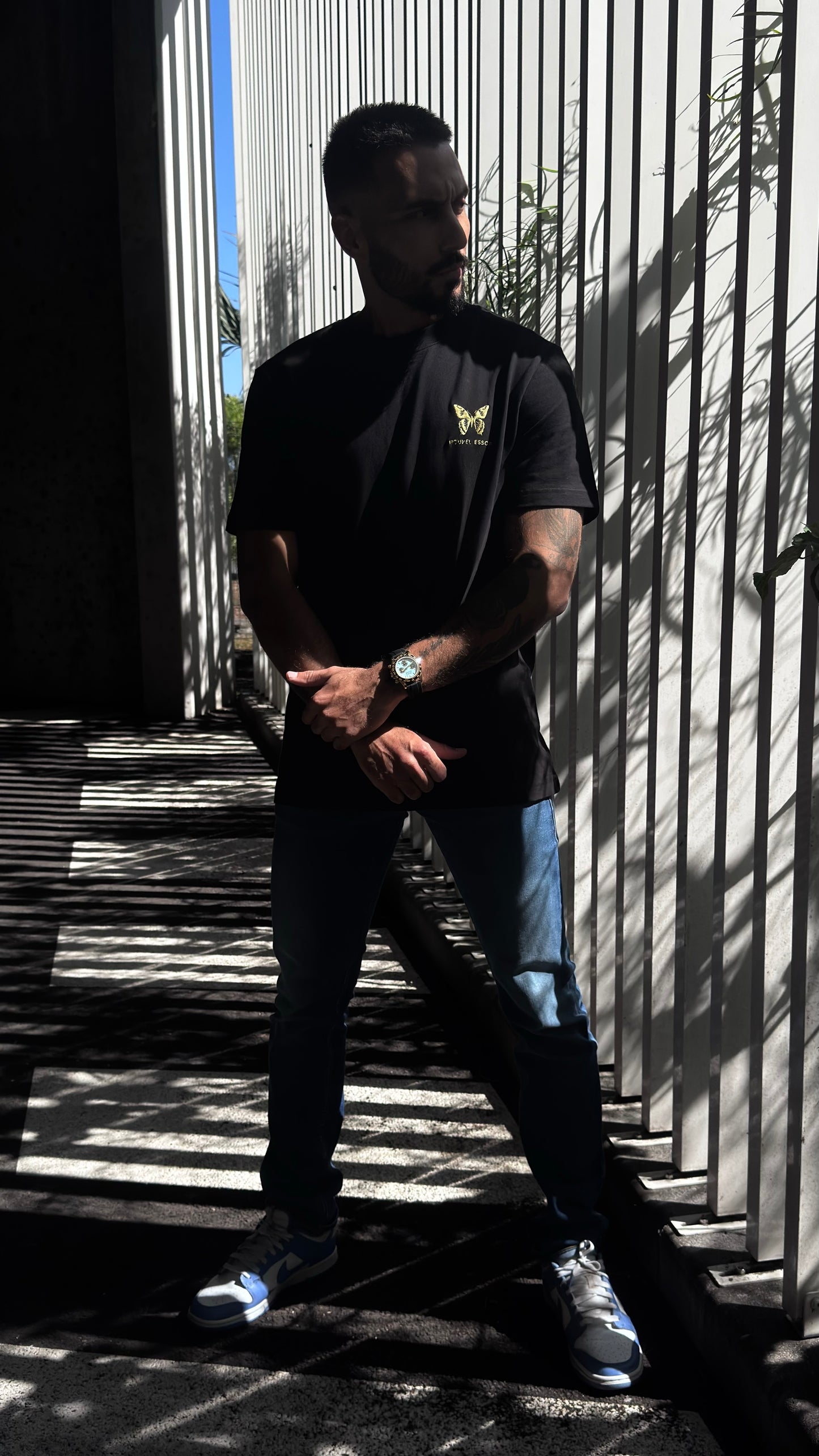 T-shirt Papillon BLACK GOLD unisexe