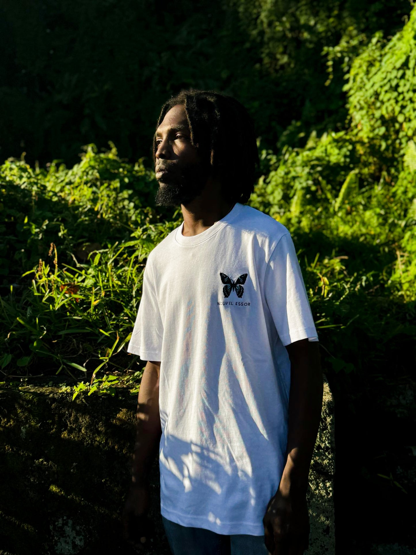 T-shirt Papillon blanc unisexe