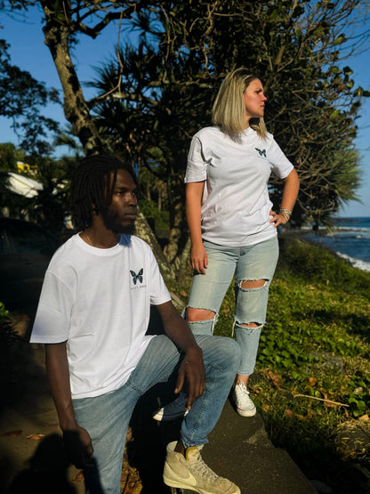 T-shirt Papillon blanc unisexe