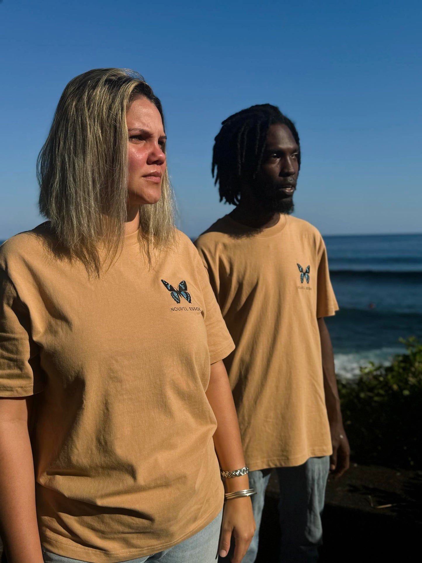 T-shirt Papillon latté unisexe