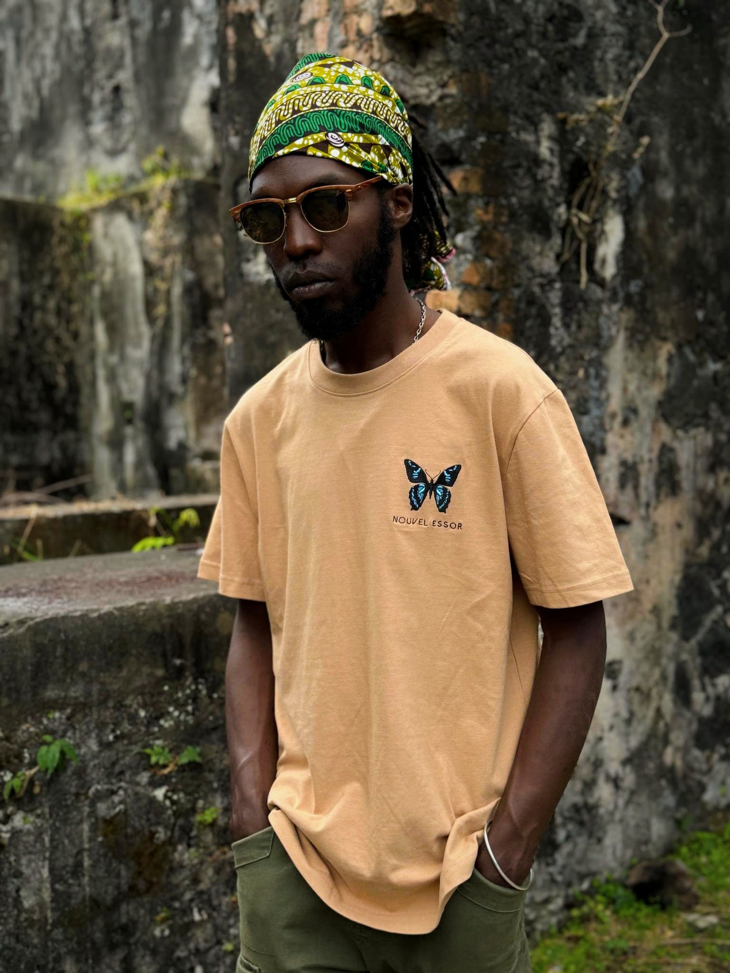 T-shirt Papillon latté unisexe