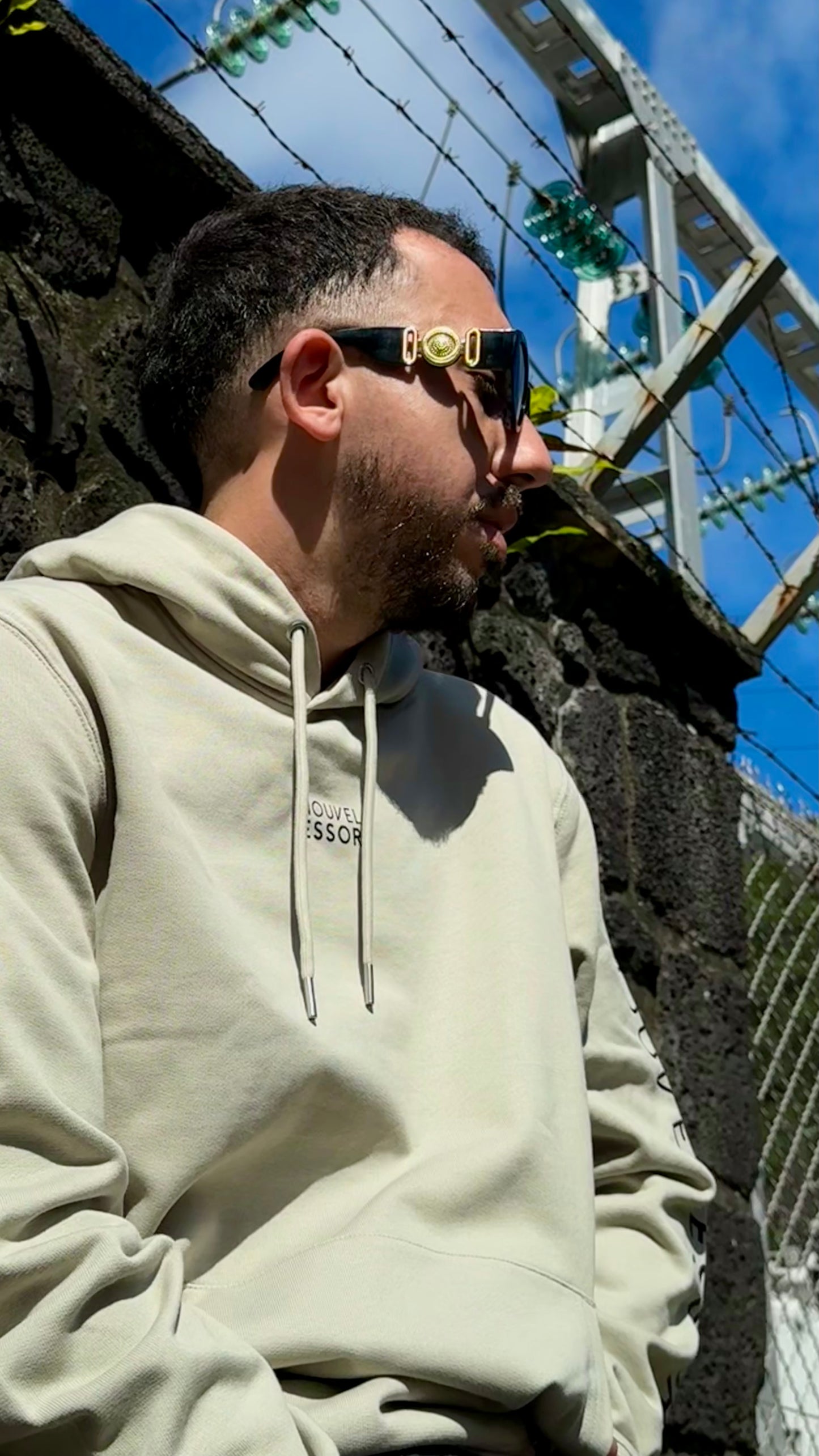 Sweatshirt à capuche stone unisexe