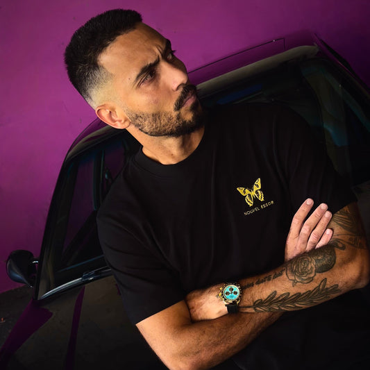 T-shirt Papillon BLACK GOLD unisexe