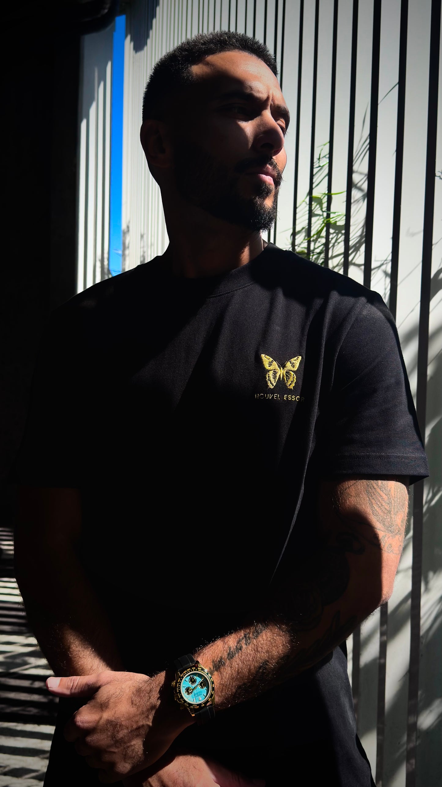 T-shirt Papillon BLACK GOLD unisexe